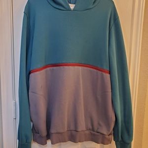 Latched Mama, size 1X, teal/grey, Trailblazer Nursing Hoodie